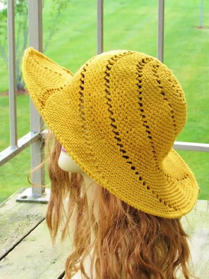 Fast Easy Crochet Summer Hat With Brim