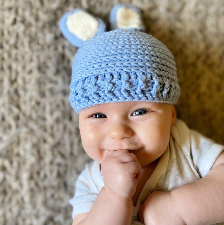 Free Crochet Baby Bunny Hat Pattern