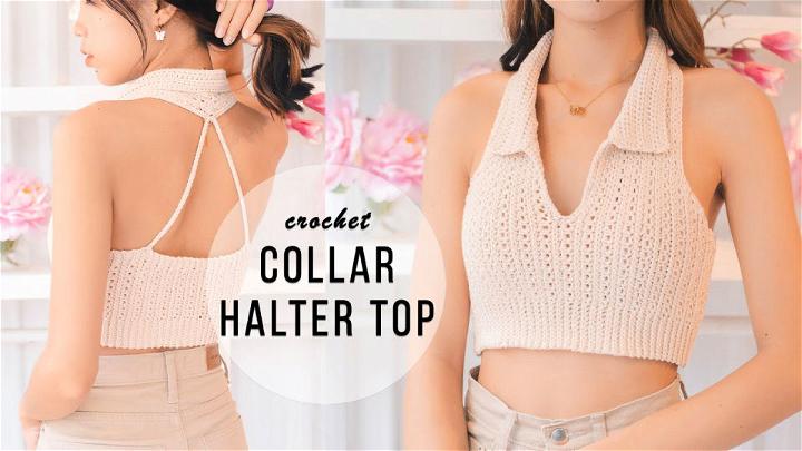 Free Crochet Collar Halter Top Pattern