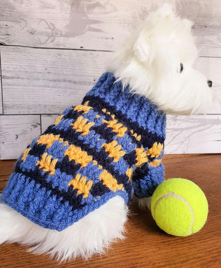 Free Crochet Cosy Dog Sweater Pattern