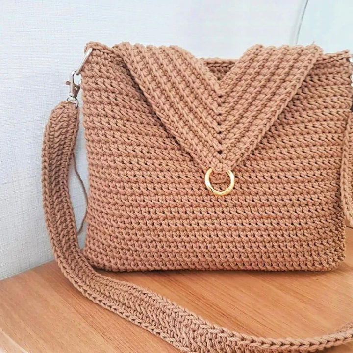 Verdusa Women's Floral Crocheted Crossbody Bag - Boho Woven Shoulder Handbag Purse
