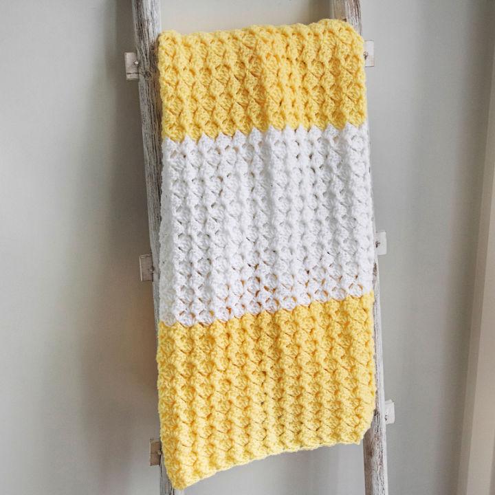 Free Crochet Hello Sunshine Baby Boy Blanket Pattern