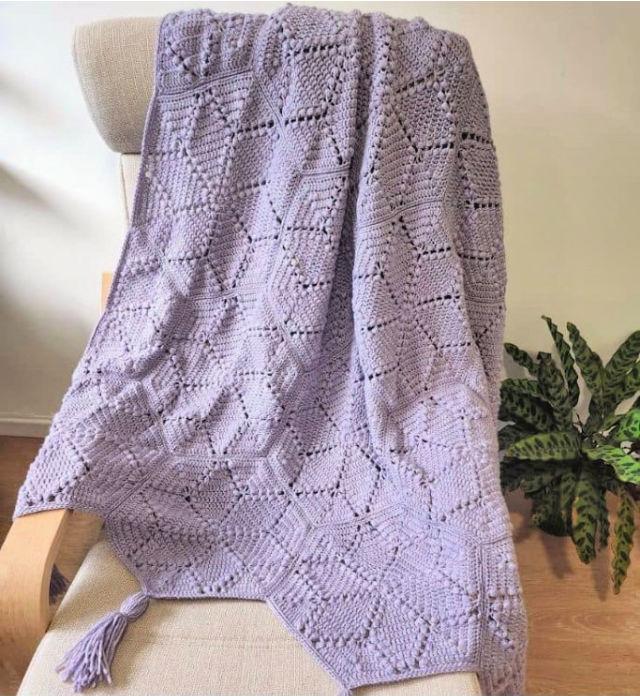 Free Crochet Hexagon Blanket Pattern