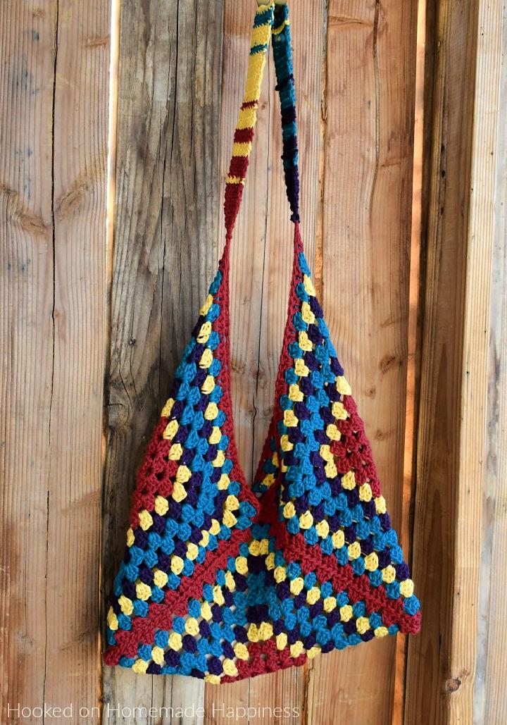 Free Crochet Hippie Sling Bag Pattern