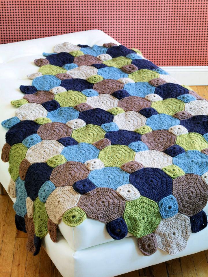 Free Crochet Park Slope Hexagon Blanket Pattern