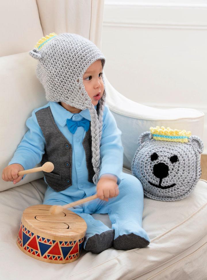 Free Crochet Prince Bear Hat Pattern