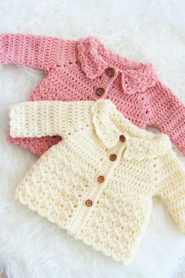 Free Crochet Raglan Baby Cardigan Pattern