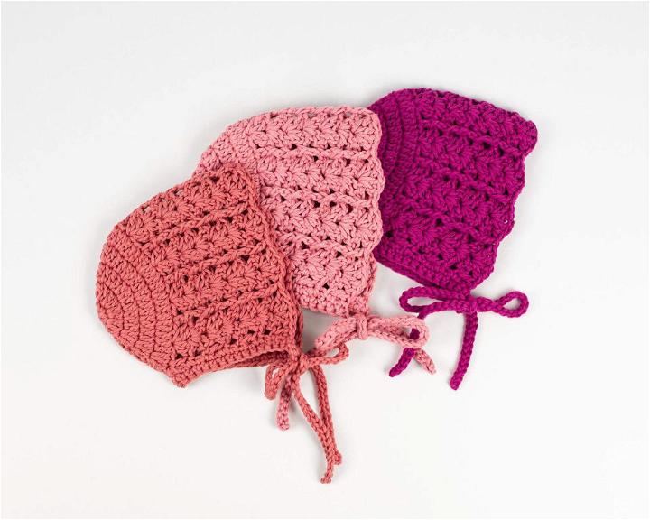 Free Crochet Seashell Baby Bonnet Pattern