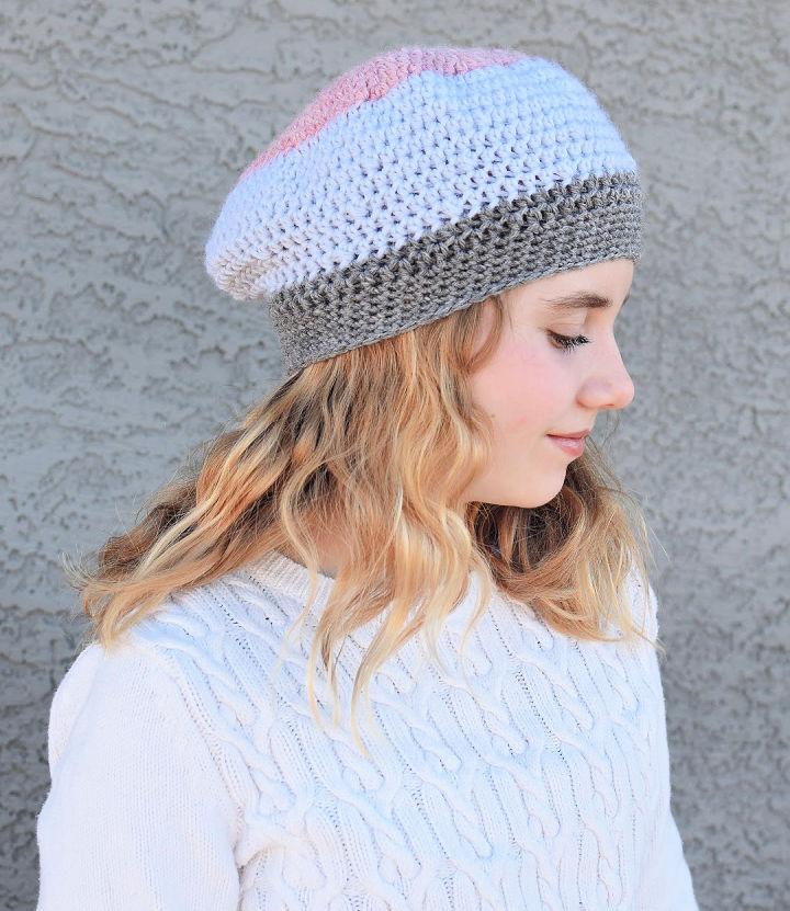 Free Crochet Snow Den Beanie Pattern to Print