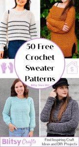 50 Free Crochet Sweater Patterns for Beginners - Blitsy