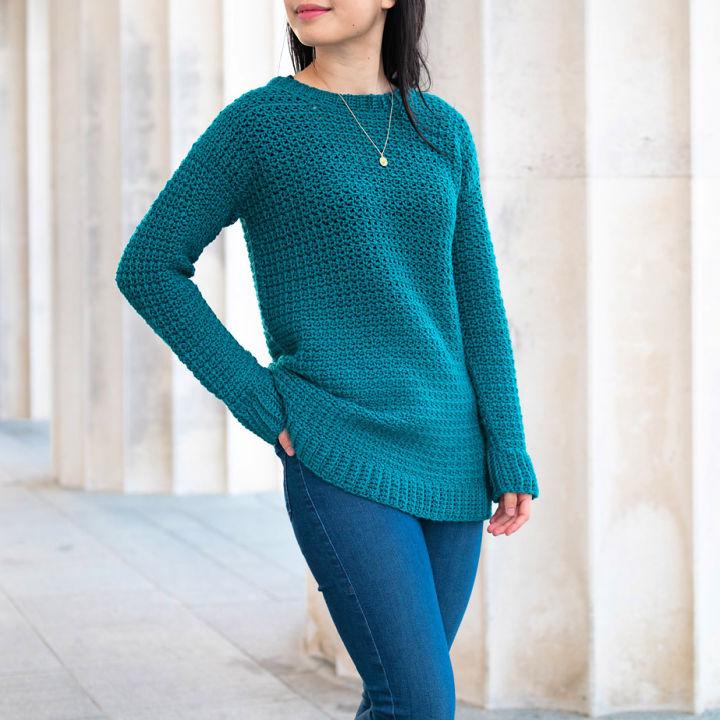 Free Crochet Textured Sweater Pattern for Adults