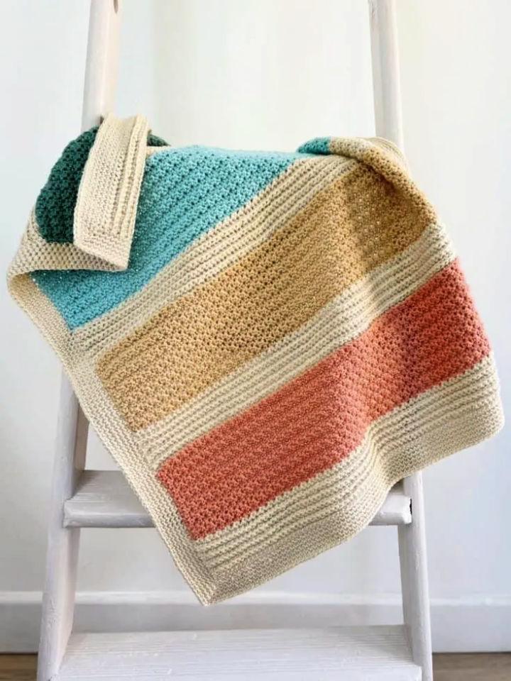 Free Striped Baby Blanket Crochet Pattern