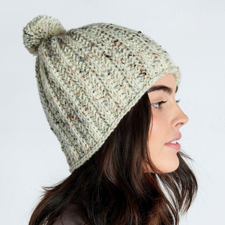 Free Tunisian Crochet Ribbed Hat Pattern