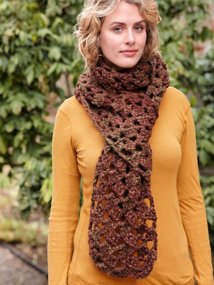 Gorgeous Crochet Lacy Scarf Pattern