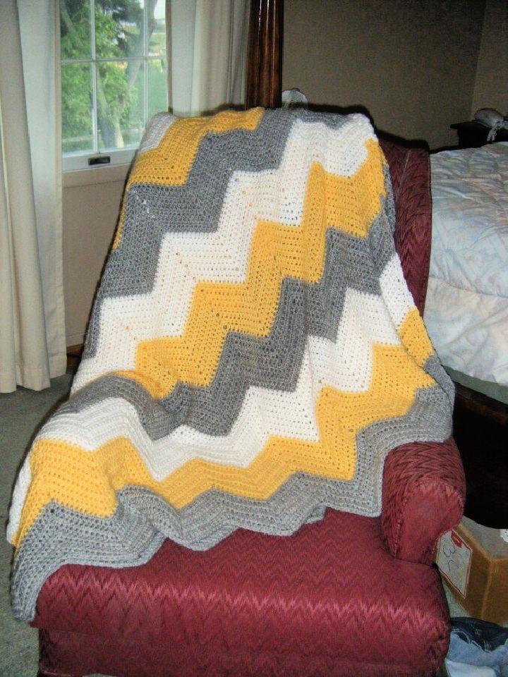 Half Double Crochet Chevron Afghan Pattern Instructions