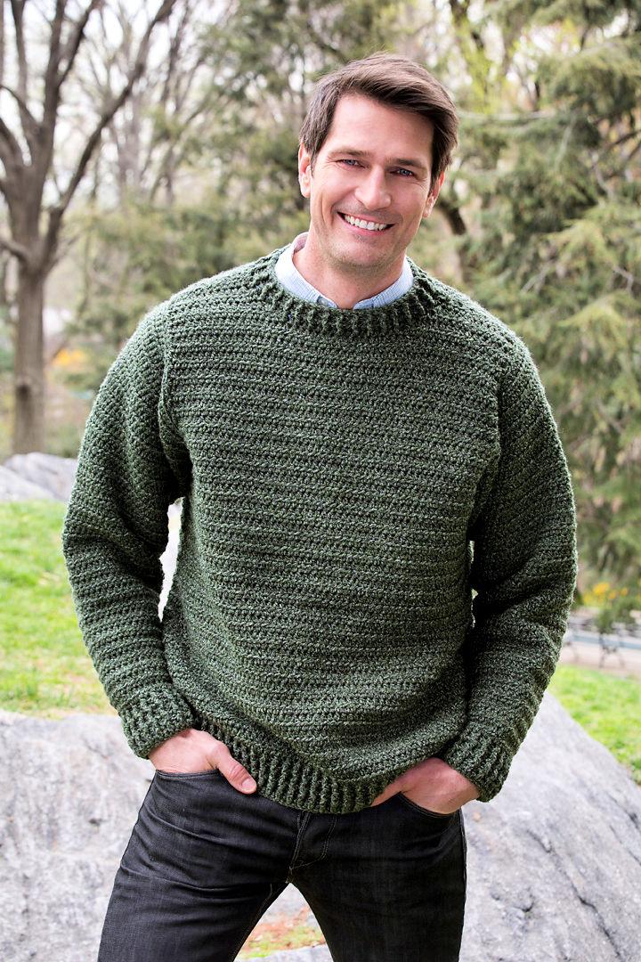 Homemade Crochet Father Pullover Sweater Pattern