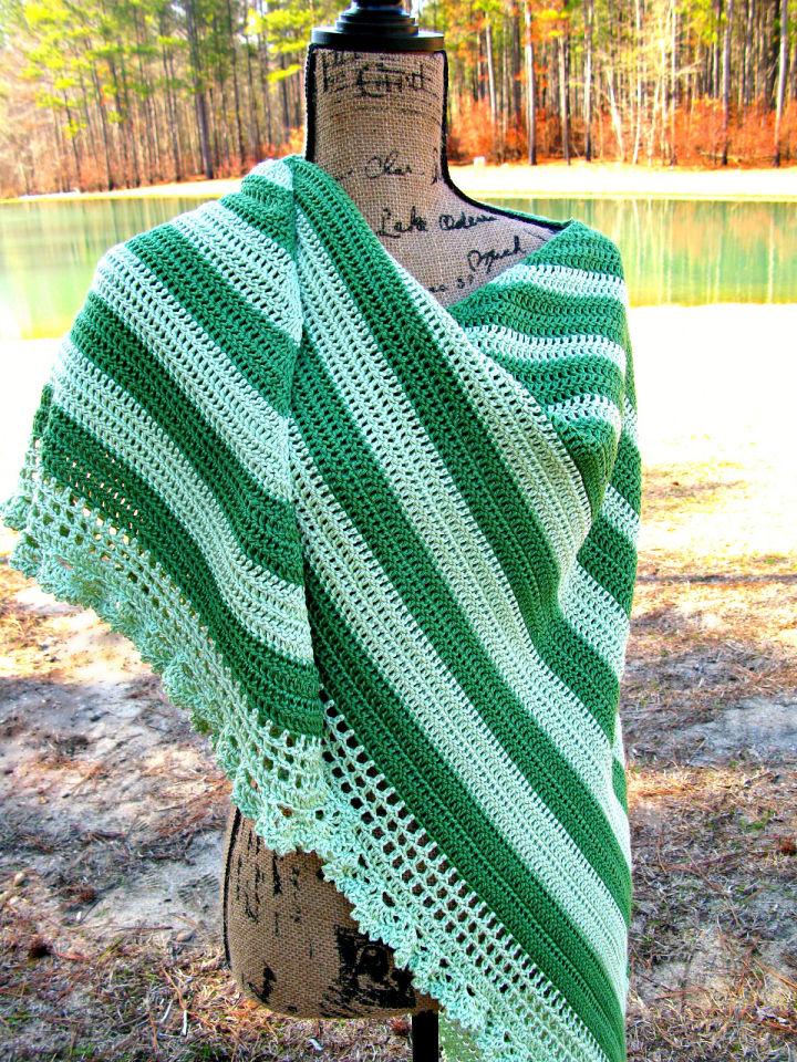 How to Crochet Triangle Shawl Free Pattern