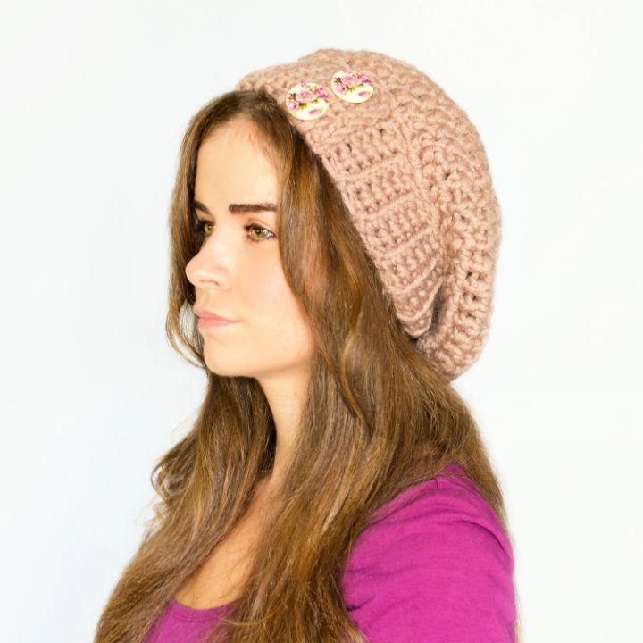 How to Crochet a Chunky Slouchy Beanie Free Pattern