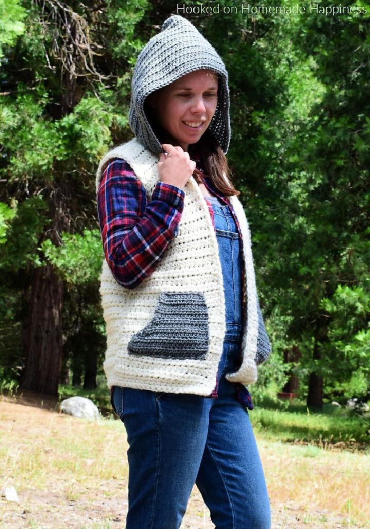 How to Crochet a Hood on a Sweater Vest