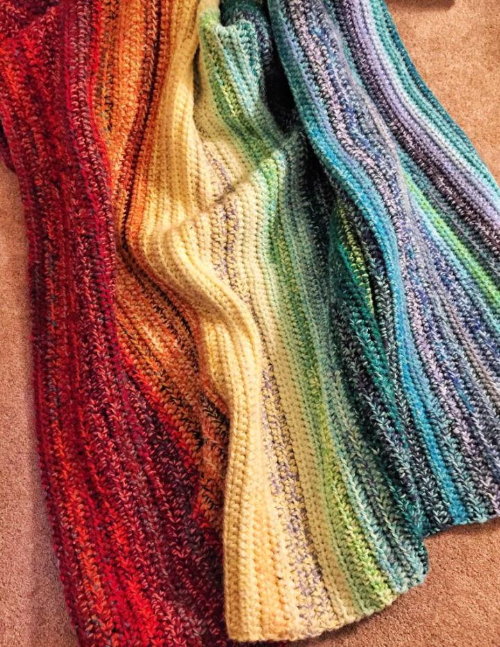 How to Crochet a Weighted Rainbow Blanket