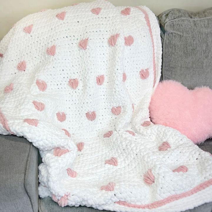 How to Crochet the Puffy Hearts Blanket