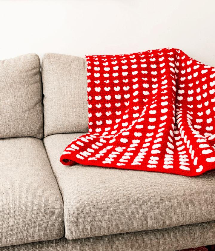 How to Make Heart Blanket Free Crochet Pattern