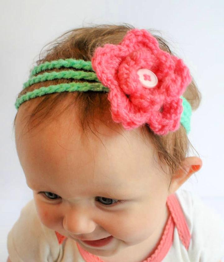 How to Make Roseys Headband for Babies Free Crochet Pattern