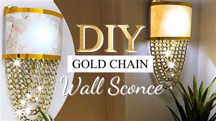 How to Make a Gold Chain Wall Sconce