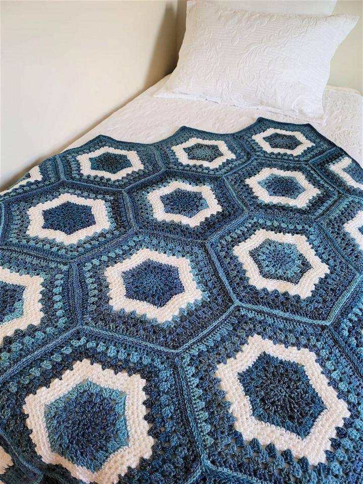How to Make a Hexagon Afghan Free Crochet Pattern