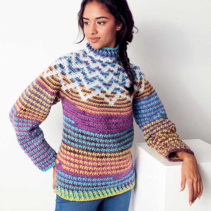 How to Make a Zig Zag Sweater Free Crochet Pattern