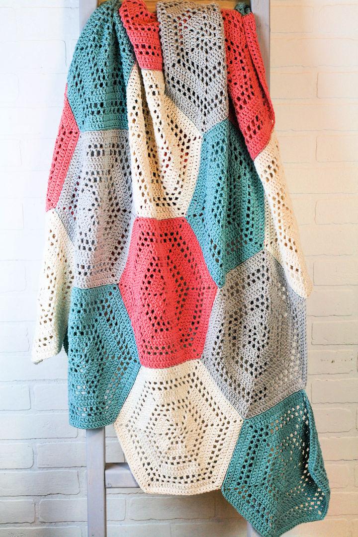 Hubbys Crochet Hexagon Blanket Pattern