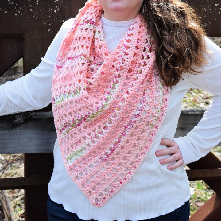 Light and Lacy Crochet Triangle Shawl Pattern