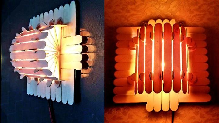 Make a Night Wall Lamp With Popsicle Stick