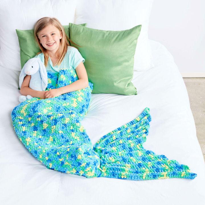 Mermaid Crochet Pattern with Bernat Blanket Brights