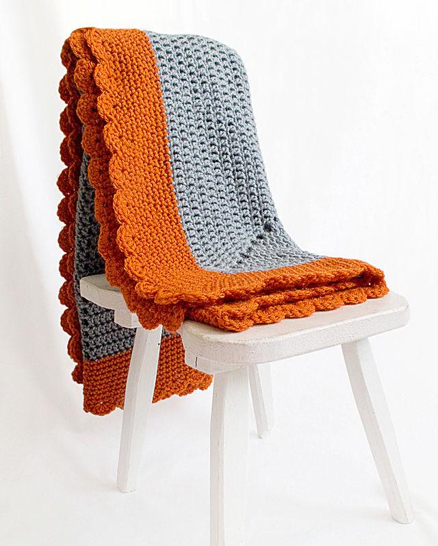 Modern Crochet Starburst Baby Boy Blanket Pattern