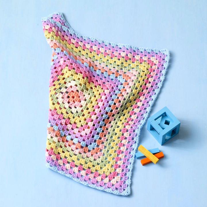 Easy Multicolor Crochet Blankie Pattern