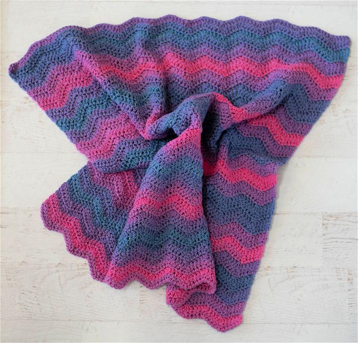 Oh Darling Crochet Ripple Baby Blanket Pattern