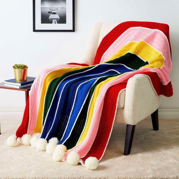 Over The Rainbow Crochet Blanket Pattern