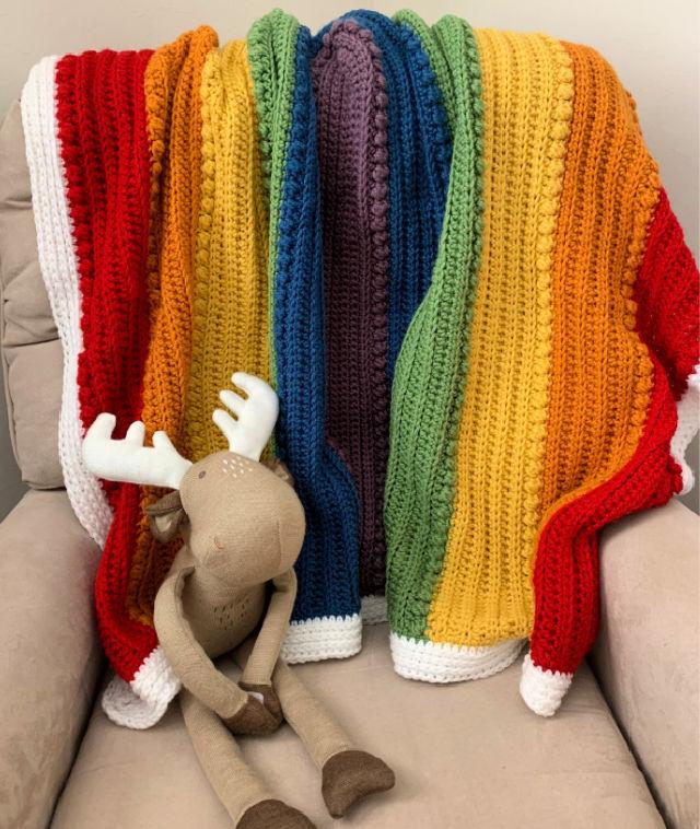 Piper Rainbow Crochet Blanket PDF Pattern