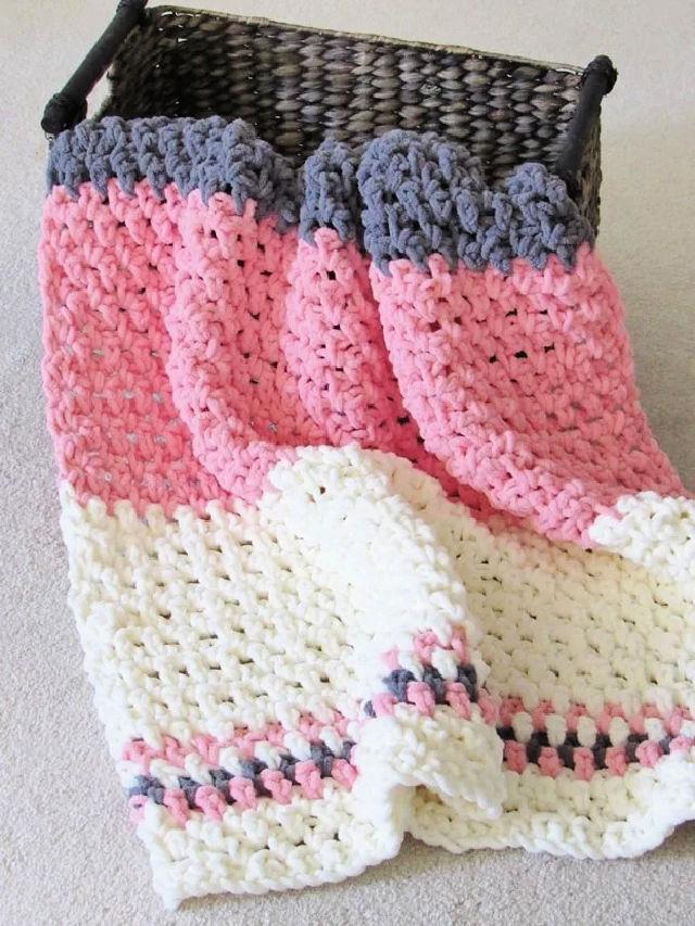Pretty Crochet Baby Boy Blanket Pattern