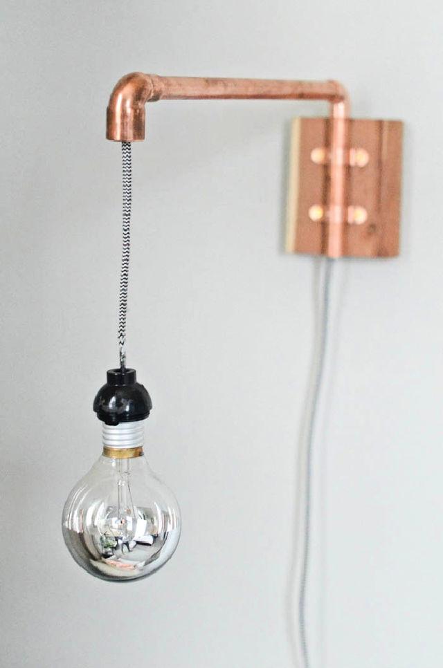 Quick and Easy Copper Pipe Wall Sconce