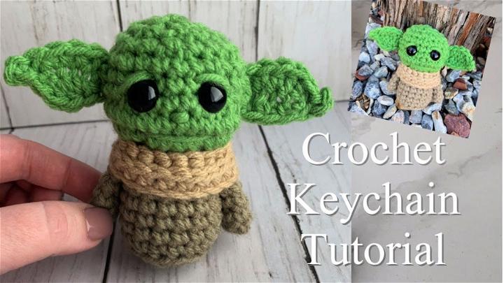 Quick and Easy Crochet Baby Yoda Keychain