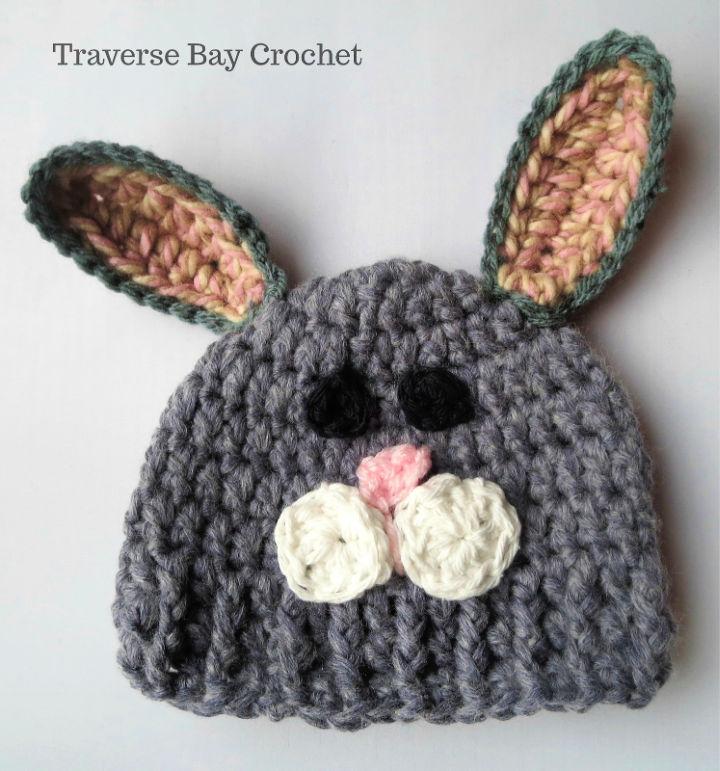 Quick and Easy Crochet Bunny Hat Pattern