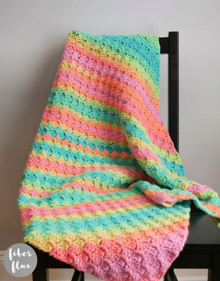 Rainbow Sherbet Blanket Crochet Pattern