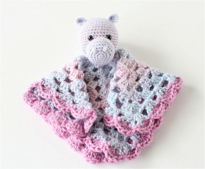 Simple Crochet Hippo Lovey Pattern