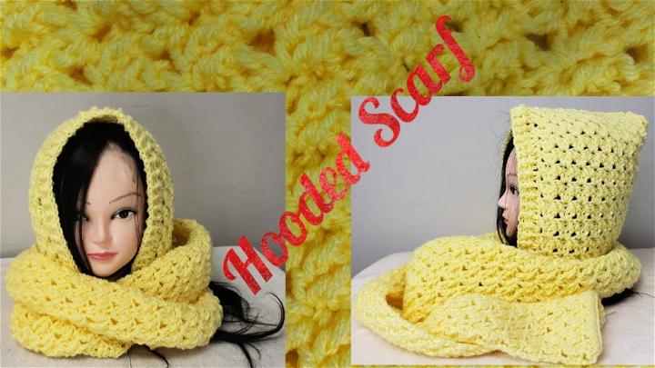 Simple Crochet Hooded Scarf Pattern