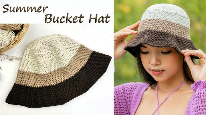 Simple Crochet Summer Bucket Hat Tutorial