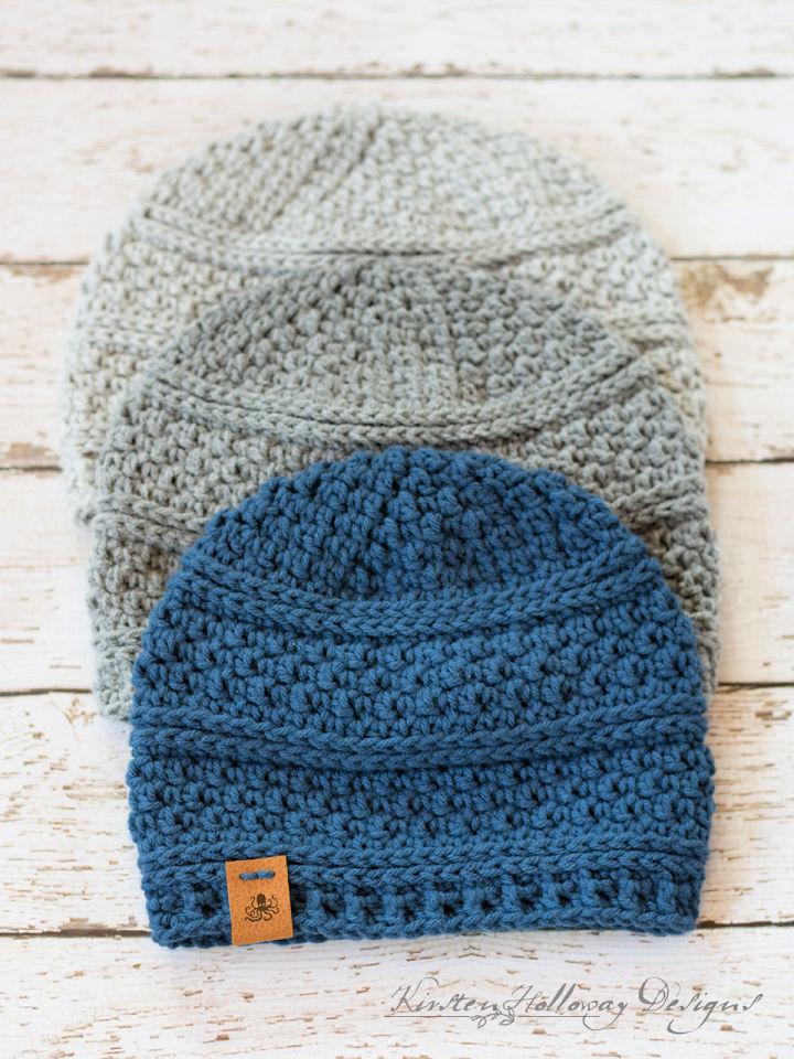 Simple Seed Stitch Crochet Winter Beanies Pattern
