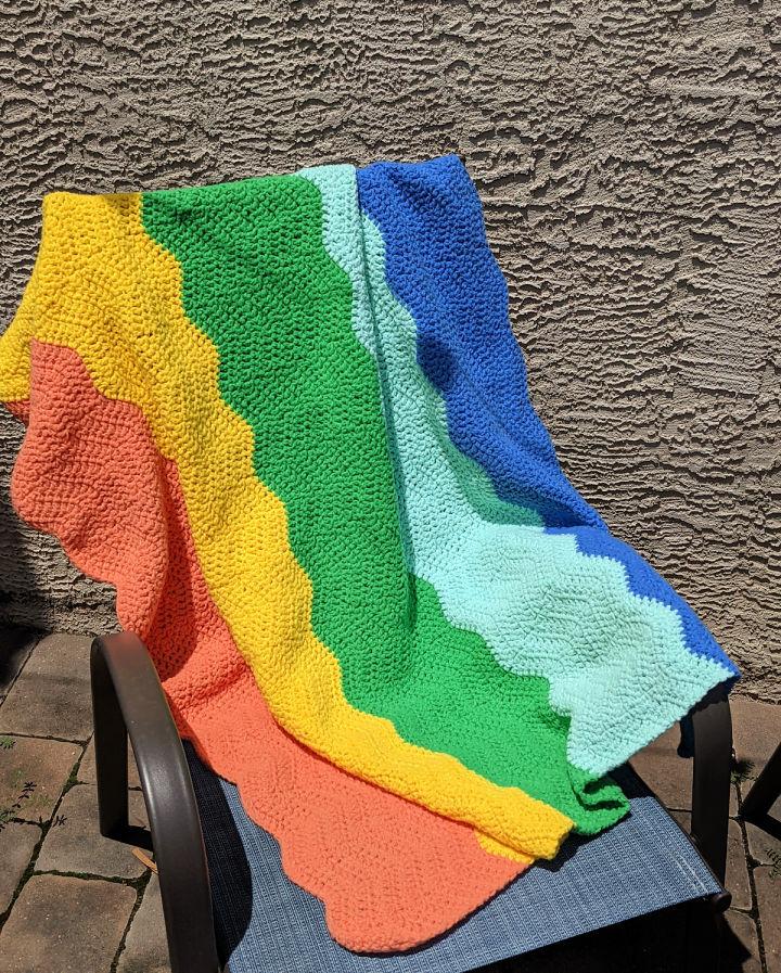 Soft Waves Crochet Blanket Pattern Diagram