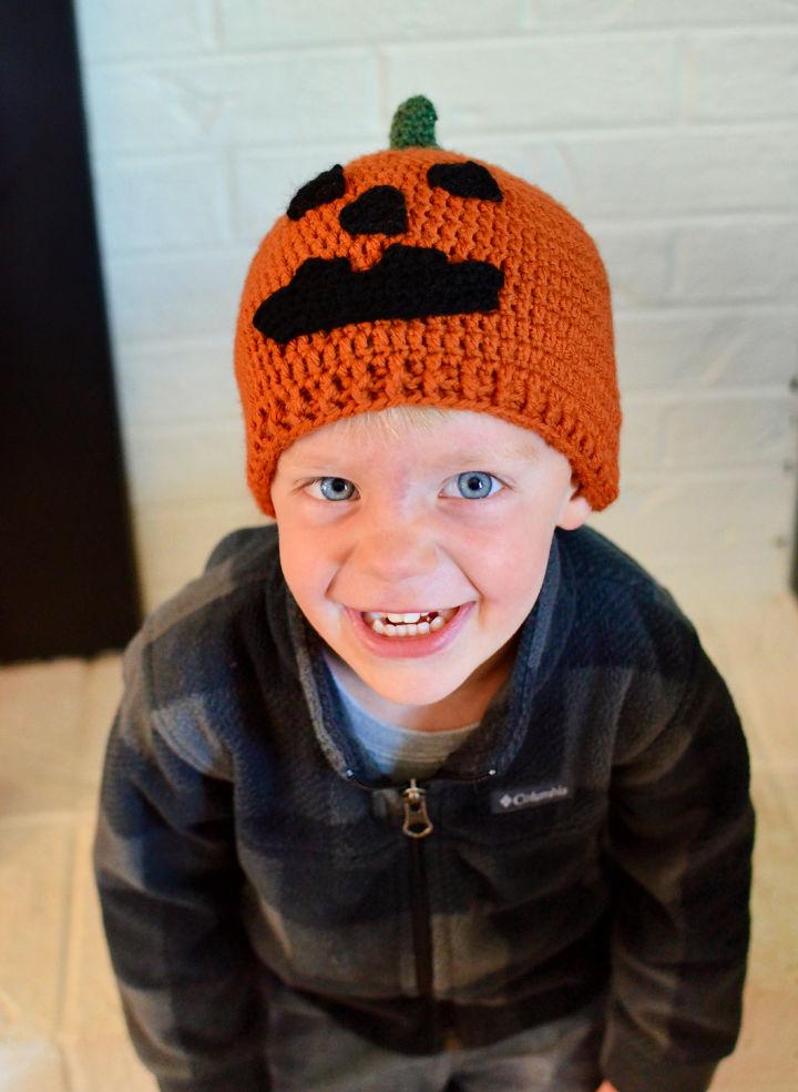 Toddler Crocheted Jack o lantern Hat Pattern